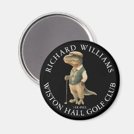 Imán Tee-Rex Dinosaur Custom Golfer Name And Club
