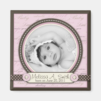 Imán Teeny Toes Pink Photo Magnet B2