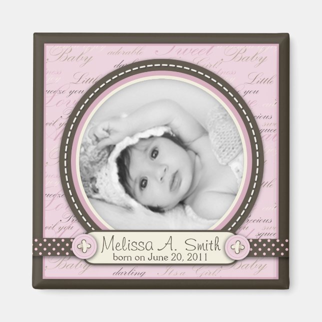 Imán Teeny Toes Pink Photo Magnet B2 (Frente)