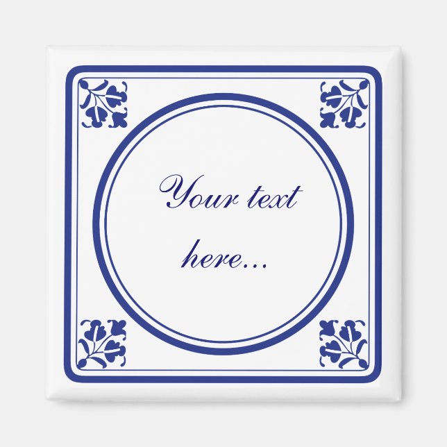 Imán Tegeltje, pequeña baldosa holandesa (Frente)