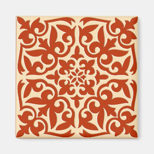 Imán Teja marroquí - naranja y melocotón coralinos