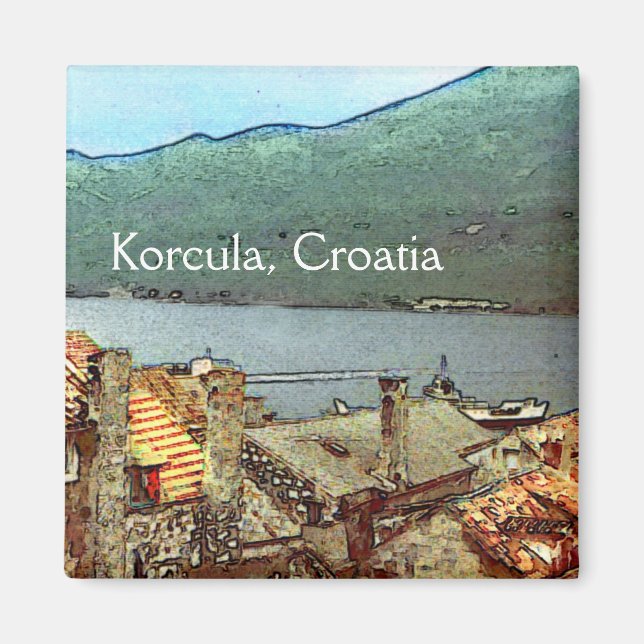 Imán Tejados de Korcula (Frente)
