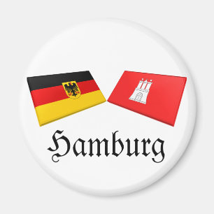 Imán Tejas de la bandera de Hamburgo, Alemania