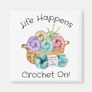 Imán Tejer Al Crochet Personalizado