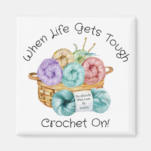 Imán Tejer Al Crochet Personalizado
