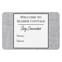 Tejido Airbnb Alquiler de vacaciones Wifi Magnet