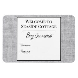 Imán Tejido Airbnb Alquiler de vacaciones Wifi Magnet