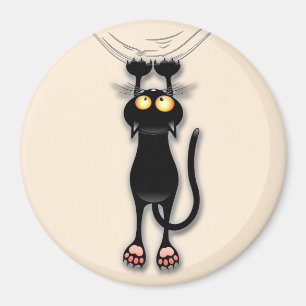 Imán Tejido de caracteres divertidos de gato