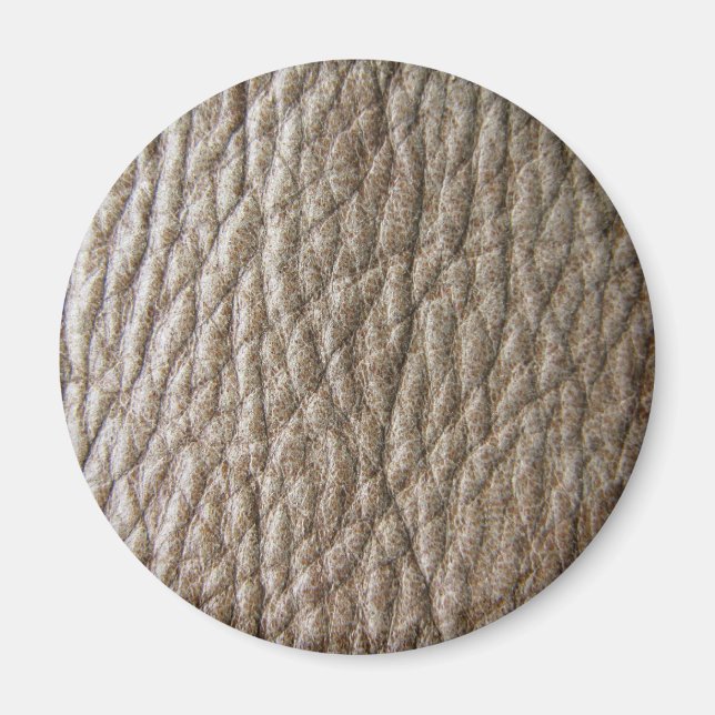 Imán Tejido de imitación marrón, muchos pliegues (Frente)