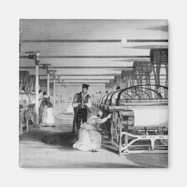 Imán Tejido de Power Loom, grabado por J. Tingle, 1835 (Frente)