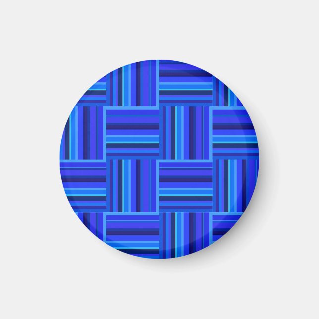 Imán Tejido de rayas azules (Frente)