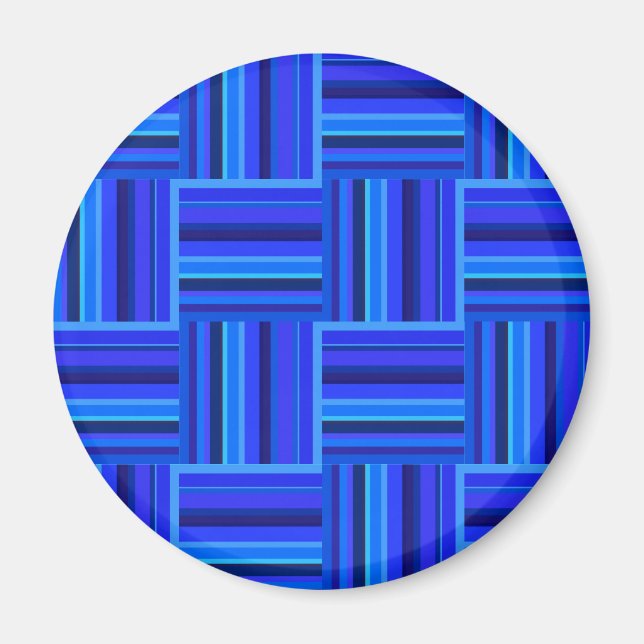 Imán Tejido de rayas azules (Frente)