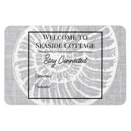 Imán Tejido Shell Airbnb Alquiler de vacaciones Wifi Ma