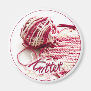 Imán Tejido variado rosa y blanco