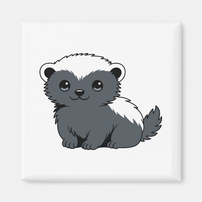 Imán Tejón de Miel de Dibujos Animados Lindo (Frente)