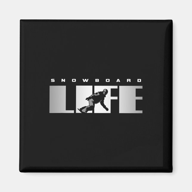 Imán Tela de nieve - Snowboard Snowboard Snowboard (Frente)