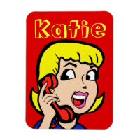 Teléfono Chica Comic Strip Flexi Magnet
