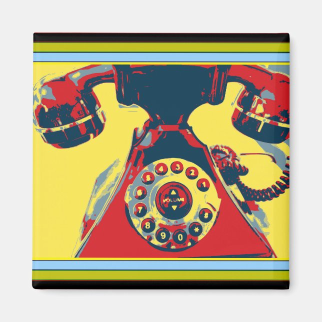 Imán Teléfono retro (Frente)