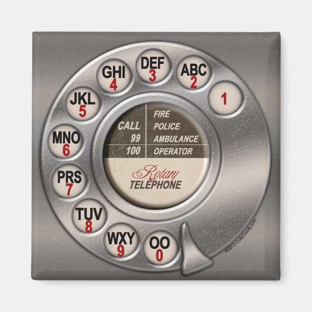 Imán Teléfono rotativo de época (Frente)