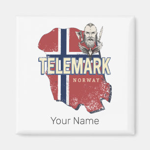 Imán Telemark Provincia de Noruega Mapa de recuerdo de