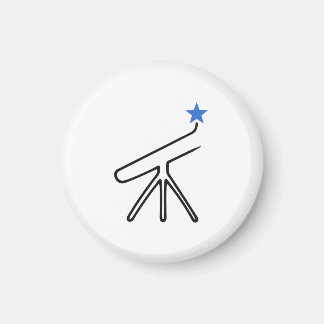 Imán Telescopio Dibujo en Línea con Estrella Azul