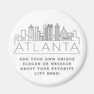 Imán Tema de Atlanta   Mensaje o lema de la ciudad Pers