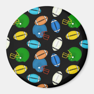 Imán tema de balones de fútbol y cascos