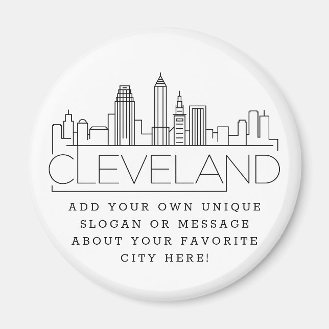 Imán Tema de Cleveland | Mensaje o lema de la ciudad Pe (Frente)