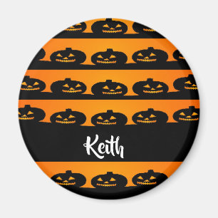 Imán Tema de halloween de cabezas de calabaza