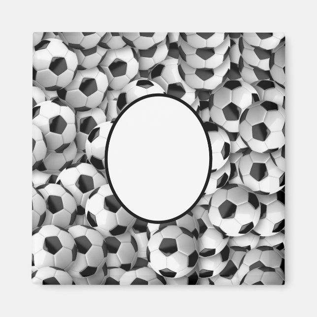 Imán Tema del fútbol personalizado (Frente)