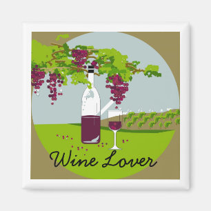 Imán TEMA del _VINEYARD del " amante del vino" de la