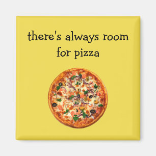 Imán Tema divertido de la pizza