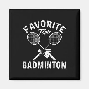 Imán Tema favorito Badminton Funny Sports Player