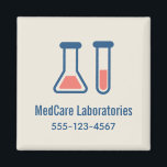 Imán Temas de ciencia de beaker y de You Tube de prueba<br><div class="desc">Imán con un lindo dibujo de un tubo de ensayo y un vaso de precipitados. Perfecto para los tipos científicos.</div>