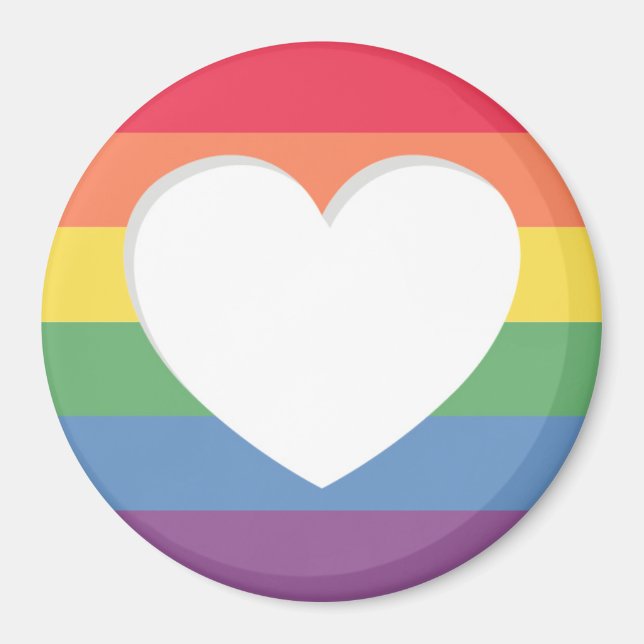 Imán temático de la bandera arcoiris del orgullo (Frente)