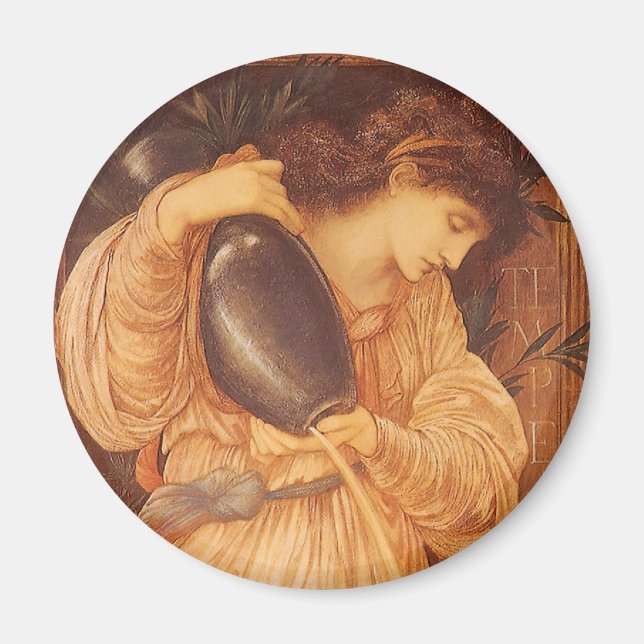 Imán Temperantia por Sir Edward Coley Burne-Jones (Frente)