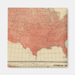 Imán Temperatura anual media, boceto hipsométrico