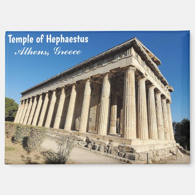 Imán Temple of Hephaestus Athens Greece Souvenir Magnet (Anverso)