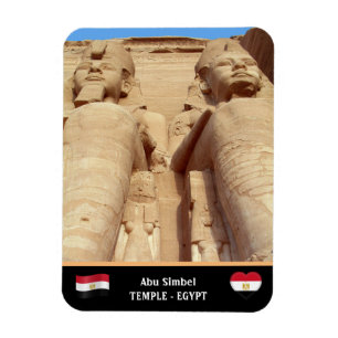 Imán Templo Abu Simbel y estatuas del faraón /Antiguo 