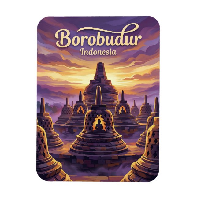 Imán Templo Borobudur Indonesia (Vertical)