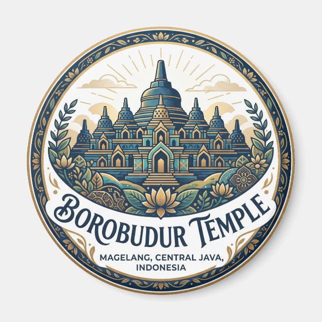Imán Templo Borobudur Indonesia (Frente)