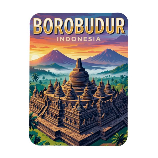 Imán Templo de Borobudur Indonesia (Vertical)