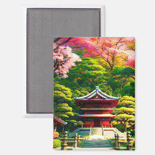 Imán Templo de Cerezo Blossom