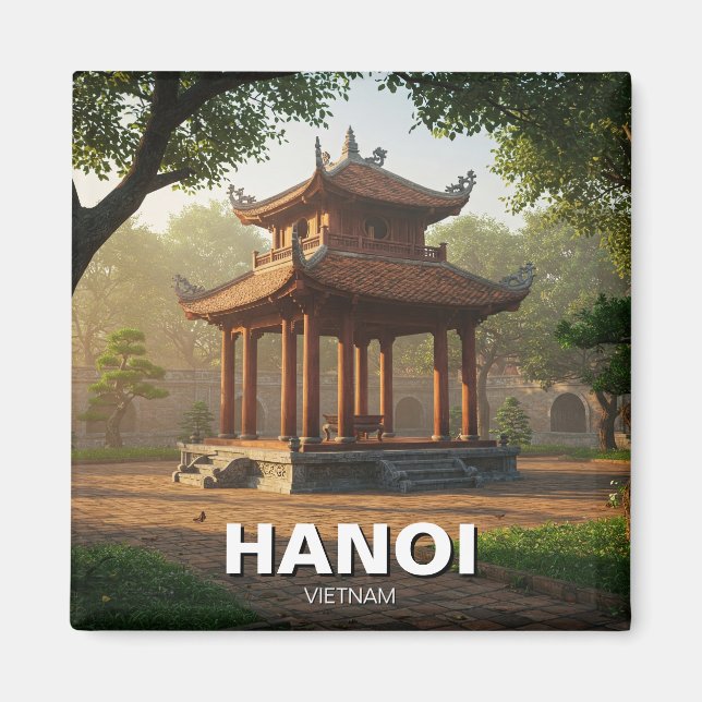 Imán Templo de Hanoi de la literatura Viaje de Vietnam (Frente)