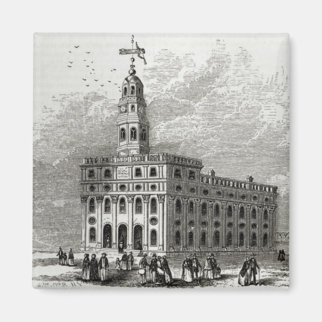 Imán Templo de Mormón en el lago Salt, 1854 (Frente)