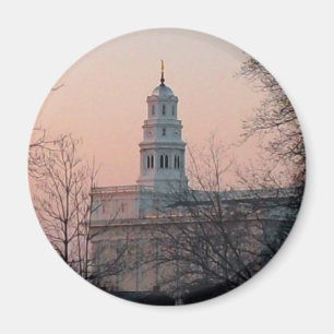 Imán Templo de Nauvoo en el crepúsculo