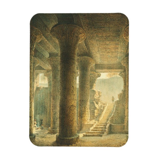 Imán Templo Egipcio Antiguo de Esna  (Vertical)