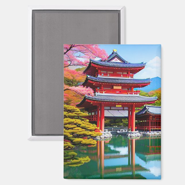 Imán Templo japonés (Anverso/Reverso)