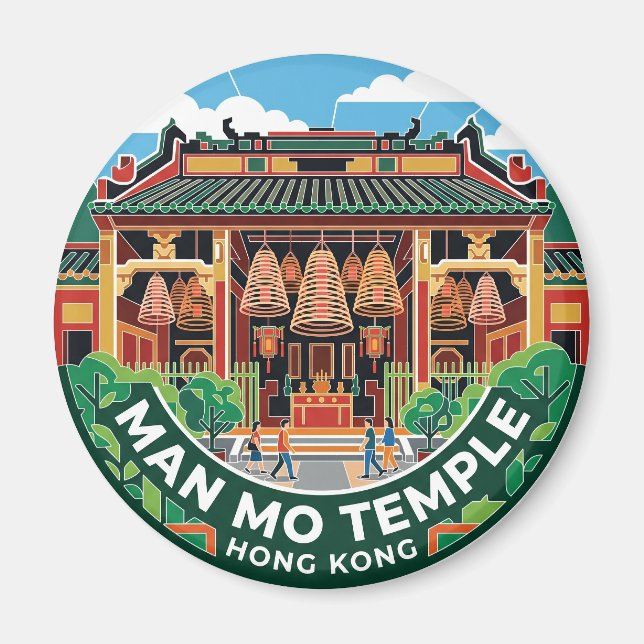 Imán Templo Man Mo Hong Kong (Frente)