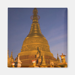 Imán Templo Shwe Myin Tin, crepúsculo, Make Tehi Lar,